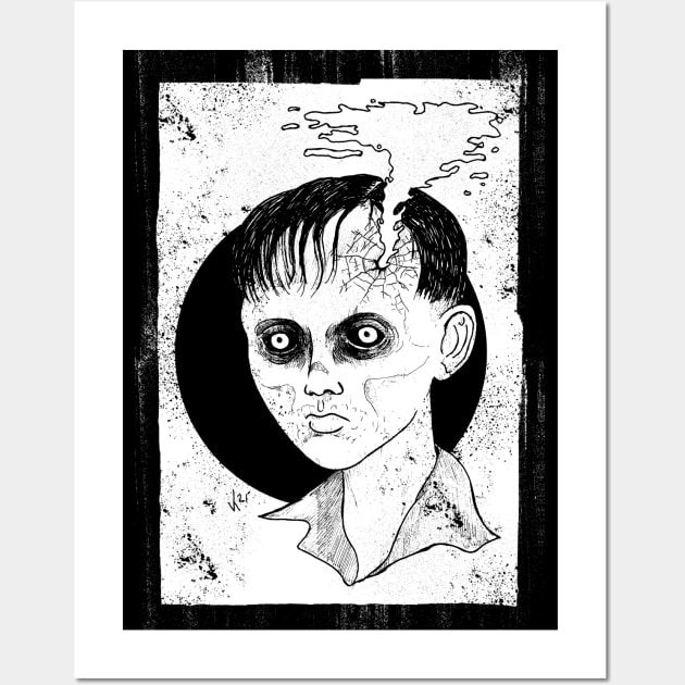 The Devil's Backbone Santi (white print) Wall Art by Bloody Savage